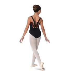 New Dance Leotard Danz N Motion 2413C Black Small Child Cotton Ladder Ballet